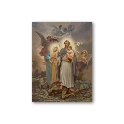 Quadretto in MDF di San Giuseppe protettore della Sacra Famiglia