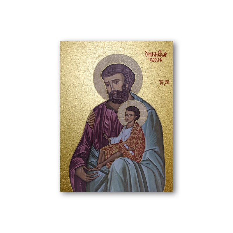 Quadretto in MDF di San Giuseppe protettore della Sacra Famiglia Quadretto in MDF di San Giuseppe protettore della Sacra Famiglia
