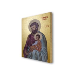Quadretto in MDF di San Giuseppe protettore della Sacra Famiglia