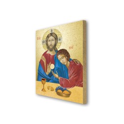 Quadretto in MDF di Gesù con San Giovanni