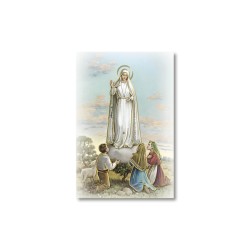 Santino Mignon Madonna di Fatima con pastorelli con oro a caldo