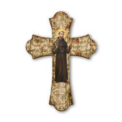 Croce vintage in legno di San Francesco