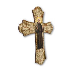 Croce vintage in legno di San Francesco