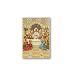 Quadretto in MDF con mosaico in lamina dorata con l'Ultima Cena