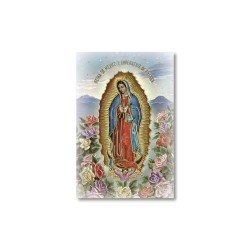 Santino Mignon Madonna di Guadalupe con le rose con oro a caldo