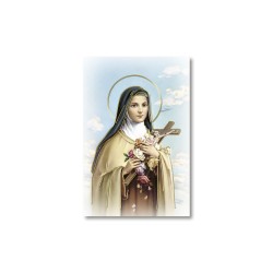 Santino Mignon Santa Teresa del Bambin Gesù  con oro a caldo