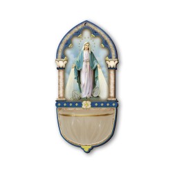 Acquasantiera della Madonna Miracolosa con medaglie