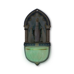 Acquasantiera della Madonna Miracolosa con medaglie