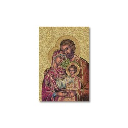 Santino Mignon Sacra Famiglia con oro a caldo