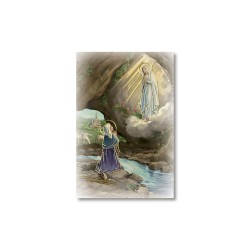 Santino Mignon Apparizione di Lourdes con oro a caldo