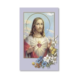 Santino dai toni pastello del Sacro Cuore di Gesù