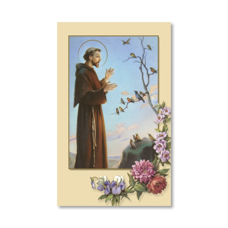 Santino dai toni pastello di San Francesco d'Assisi Santino dai toni pastello di San Francesco d'Assisi