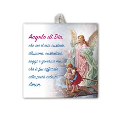 Piastrella dell'Angelo sul ponte 10 x 10 cm in scatola regalo