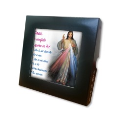 Piastrella di Gesù Misericordioso 10 x 10 cm in scatola regalo
