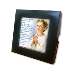 Piastrella di un ragazzo in preghiera 10 x 10 cm in scatola regalo