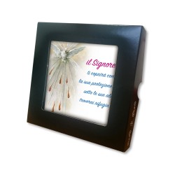 Piastrella con i simboli eucaristici della Cresima 10 x 10 cm in scatola regalo