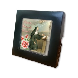 Piastrella di Santa Rita 10 x 10 cm in scatola regalo