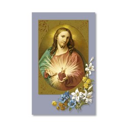 Santino dai toni pastello del Sacro Cuore di Gesù