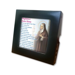 Piastrella di Santa Chiara 10 x 10 cm in scatola regalo