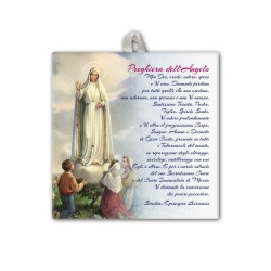 Piastrella della Madonna di Fatima 10 x 10 cm in scatola regalo