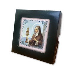 Piastrella di Santa Chiara 10 x 10 cm in scatola regalo
