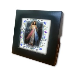 Piastrella di Gesù Misericordioso 10 x 10 cm in scatola regalo