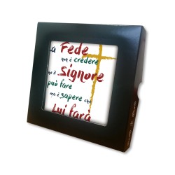 Piastrella con frase ispirazionale 10 x 10 cm in scatola regalo