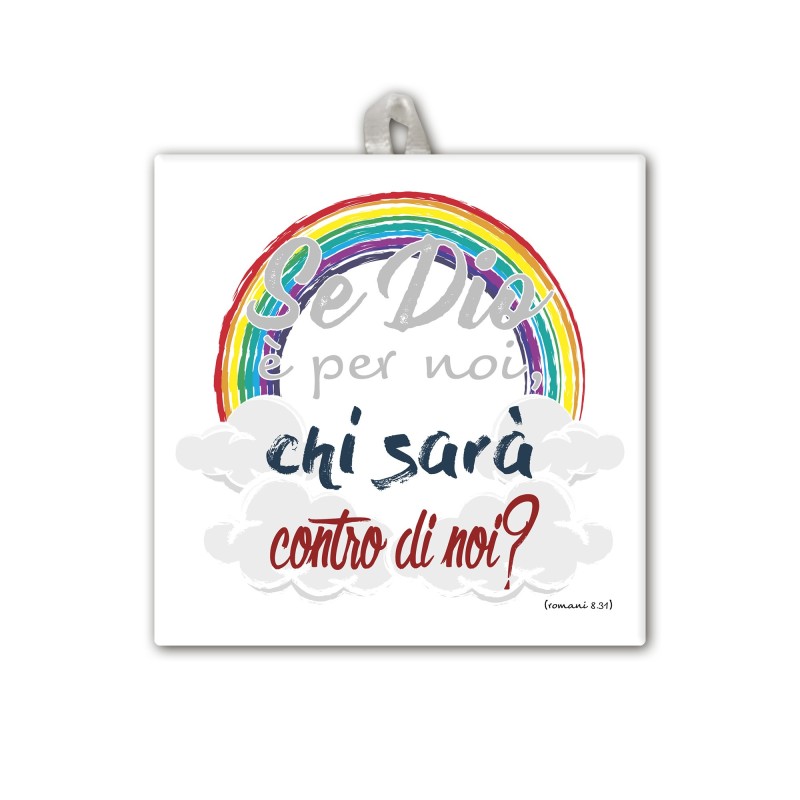 Piastrella con frase ispirazionale 10 x 10 cm in scatola regalo Piastrella con frase ispirazionale 10 x 10 cm in scatola regalo