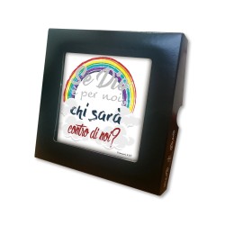 Piastrella con frase ispirazionale 10 x 10 cm in scatola regalo