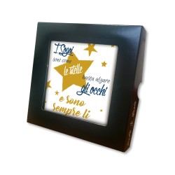 Piastrella con frase ispirazionale 10 x 10 cm in scatola regalo