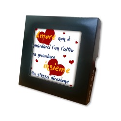Piastrella con frase ispirazionale 10 x 10 cm in scatola regalo