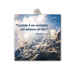 Piastrella con frase ispirazionale 10 x 10 cm in scatola regalo