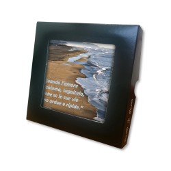 Piastrella con frase ispirazionale 10 x 10 cm in scatola regalo