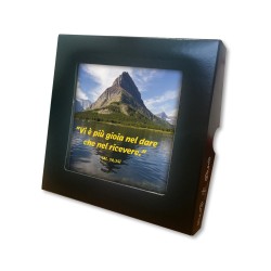 Piastrella con frase ispirazionale 10 x 10 cm in scatola regalo