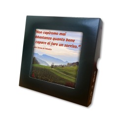 Piastrella con frase ispirazionale 10 x 10 cm in scatola regalo