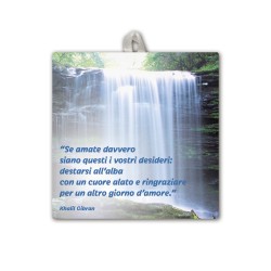 Piastrella con frase ispirazionale 10 x 10 cm in scatola regalo