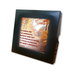 Piastrella con frase ispirazionale 10 x 10 cm in scatola regalo