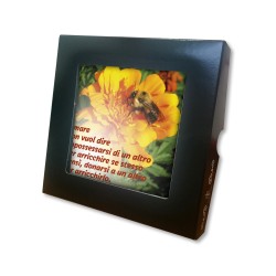Piastrella con frase ispirazionale 10 x 10 cm in scatola regalo