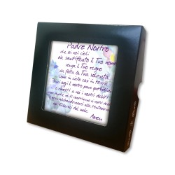 Piastrella con Padre Nostro 10 x 10 cm in scatola regalo