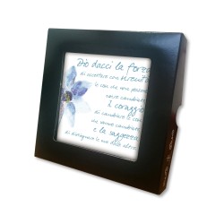Piastrella con Dio dacci la forza 10 x 10 cm in scatola regalo