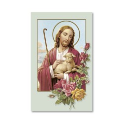 Santino dai toni pastello di Gesù Buon Pastore