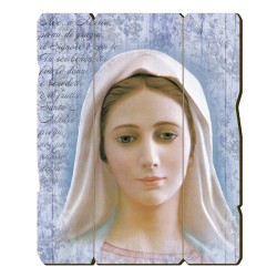 Quadro in legno sagomato stile vintage di Maria Ausiliatrice