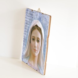 Quadro in legno sagomato stile vintage di Maria Ausiliatrice