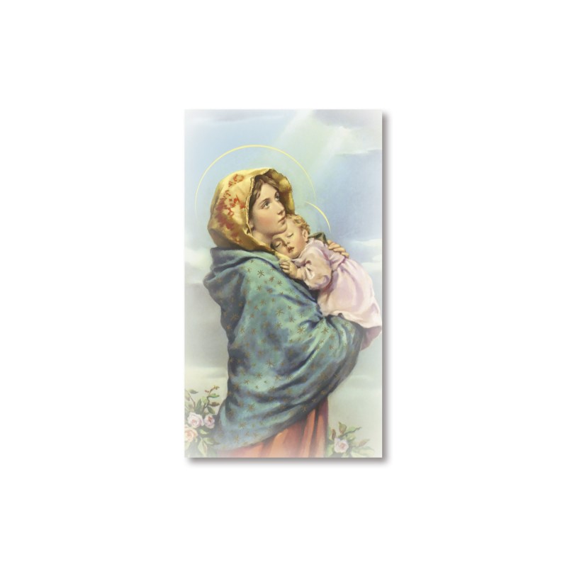 Santino Madonnina del Ferruzzi con preghiera Santino Madonnina del Ferruzzi con preghiera