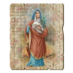 Quadro in legno sagomato stile vintage di Sant'Agata
