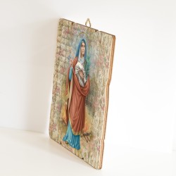 Quadro in legno sagomato stile vintage di Sant'Agata
