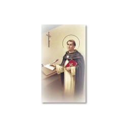 Santino San Tommaso d'Aquino con preghiera