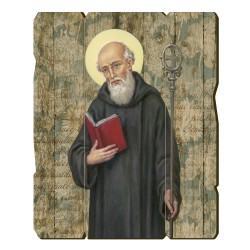 Quadro in legno sagomato stile vintage di San Benedetto