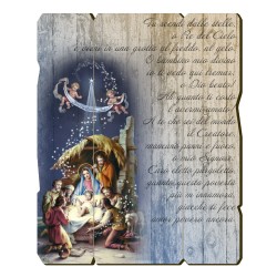 Quadro in legno sagomato stile vintage della Natività