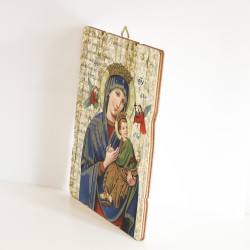 Quadro in legno sagomato stile vintage del Perpetuo Soccorso